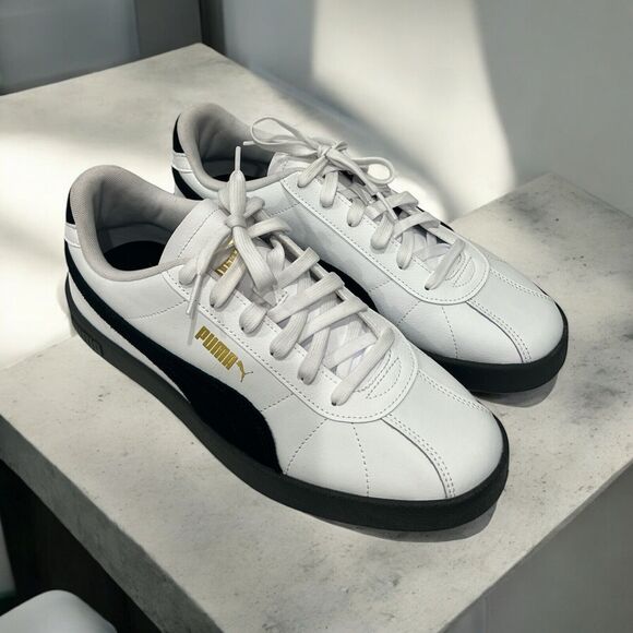 Puma Roma Classic White & Black Men’s Sneaker Size 9.5 New - Picture 2 of 8